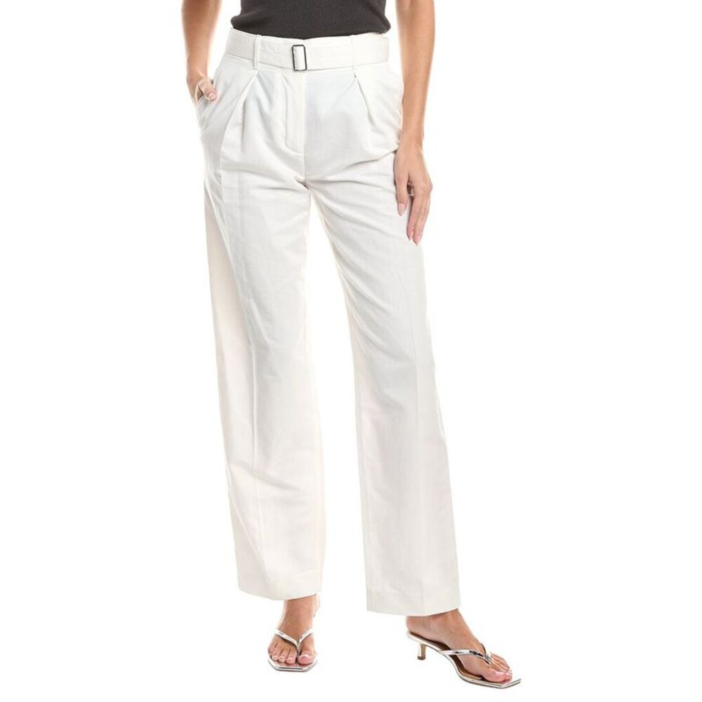 Proenza Schouler Womens Vera Linen-Blend Pant, White